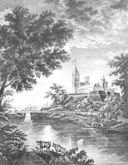 С Щедрин Вид крепости города Павловска при лунном сиянии 1800 г Гравюра - фото 277
