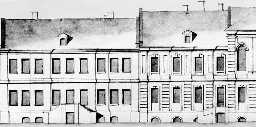 Дом Мурзина и Пальчикова Чертеж из коллекции Берхгольца 1740е гг Среди - фото 48