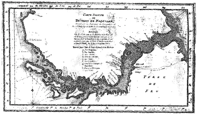 Карта Магелланова пролива 1753 г Еще долго считали что главный остров - фото 16