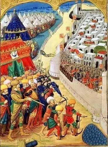 Рис 37 Осада Родоса турками 1480 г На переднем плане видны турки - фото 37