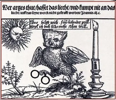 236 Эрхард Шён Сова боящаяся света Das Lichtscheue Eule ок 1540 г Gotha - фото 272