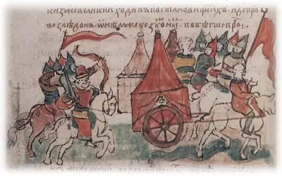Ил 60 Поход великого князя Всеволода Большое Гнездо на половцев Бегство - фото 83
