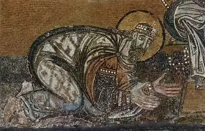 Ил 166 Христос Пантократор и император Лев VI Мудрый Мозаика Деталь - фото 210