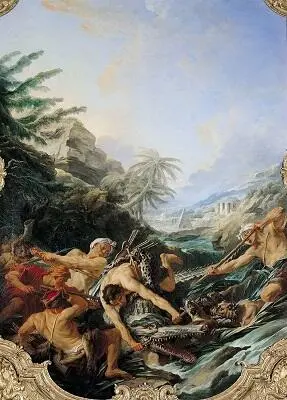 Охота на крокодила Картина Франсуа Буше 1739 Musee de Picardie Петр не - фото 28