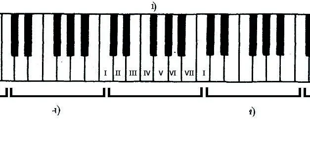 Русский Всего существует 7 нот на белых клавишах черные же это повышение - фото 4
