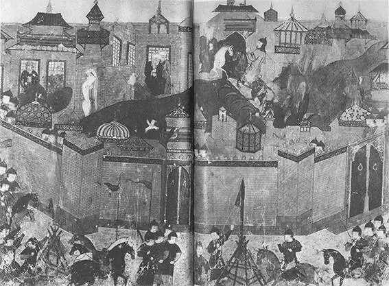 Хулагу осаждает Багдад Последняя сцена монголы стреляют из осадных орудий и - фото 23