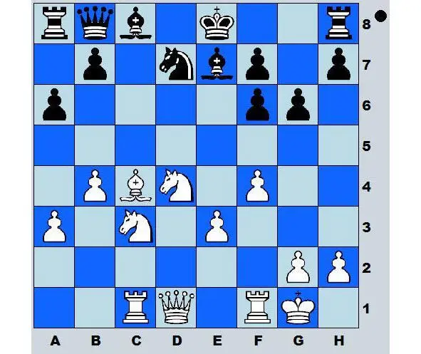 Решение 1Bf7 Kf7 2Qb3 Ke8 3Nd5 Bd6 4Ne6 b5 5Ndc7 Bc7 6Nc7 Kd8 7Qe6 - фото 3