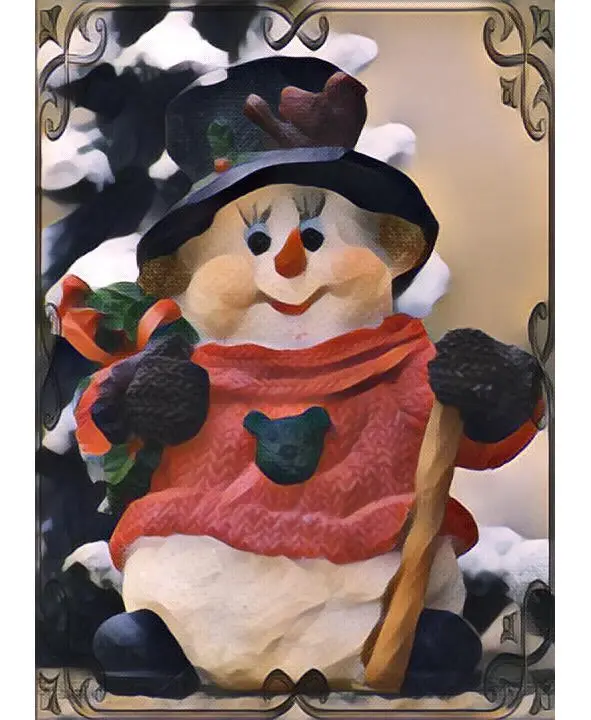 Снеговик Белый Добрый С рыжим носом Любит снег Метель И лёд Дружит - фото 4