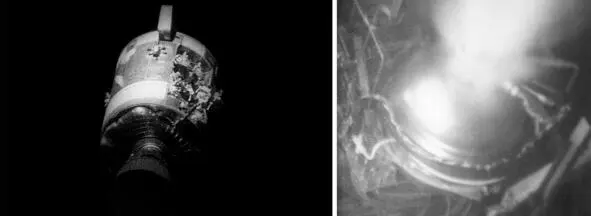 Фотография НАСА AS13598500 справа показывает незначительные разрушения после - фото 7