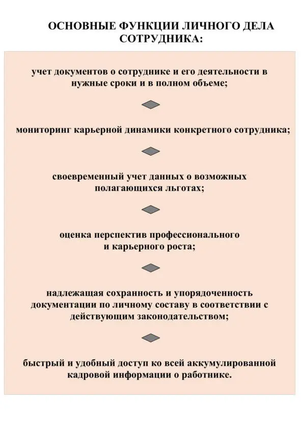 Основные обязанности отдела кадров по ведению личных дел специалиста по кадрам - фото 1