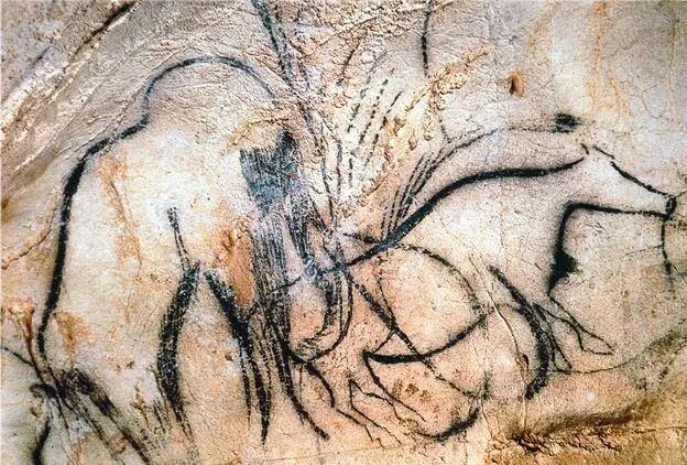 Наскальные рисунки 5 Мамонт и бык наскальные рисунки эпохи палеолита из так - фото 12