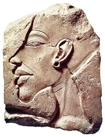 Фараон Эхнатон 21 Известняковый рельеф с изображением Эхнатона амарнский - фото 25