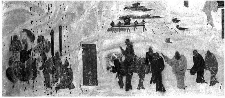Рис 1 Чжан Цянь прощается с ханьским императором Уди фреска в гроте Могао - фото 8
