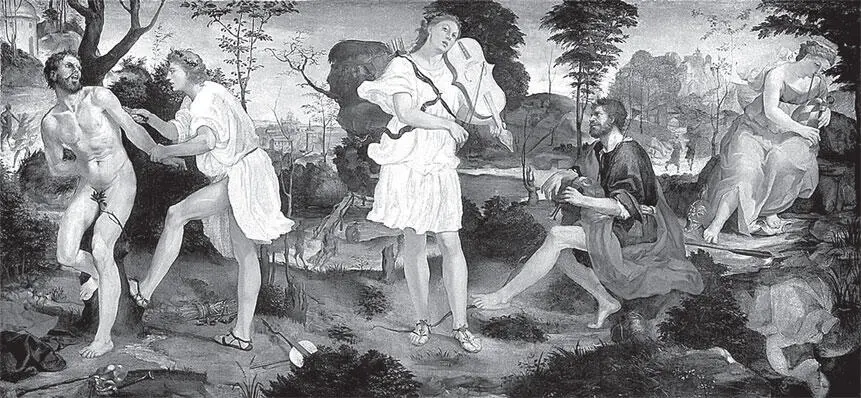Микеланджело Ансельми Аполлон и Марсий 1540 Дионис и сатиры Ваза мастера - фото 7