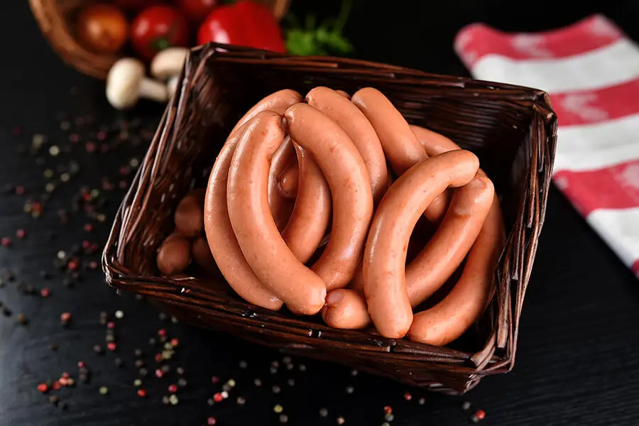 Сосиски свиноговяжьи по ГОСТу Продукты Говядина 500 гр Свиная грудинка - фото 18