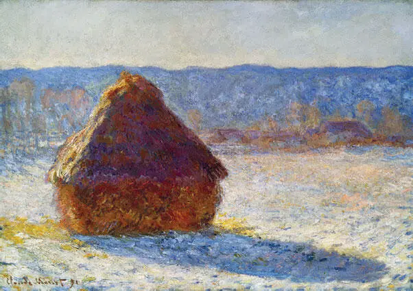 Клод Моне Стог сена утром Эффект снега 1891 Музей изящных искусств Бостон - фото 16