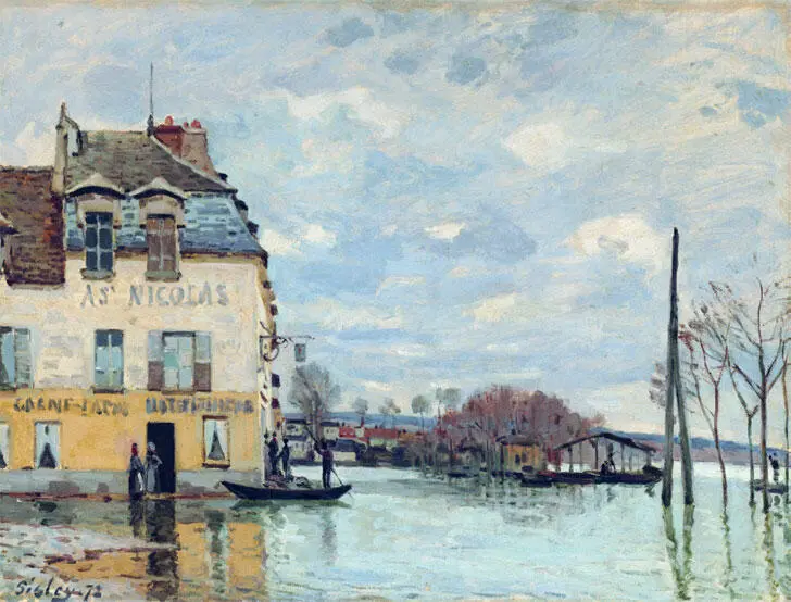 Альфред Сислей Наводнение в ПортМарли 1876 г Национальная галерея - фото 27