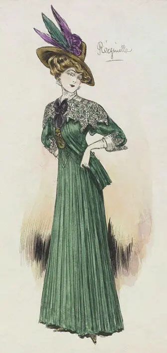 Платье от Дома Callot Soeurs также представленное в Les Modes в апреле 1909 - фото 117