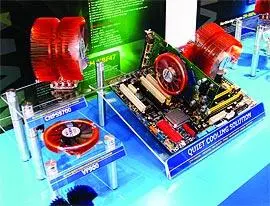 Из интересного на стенде Thermaltake демонстрировались вентиляторы на которые - фото 87
