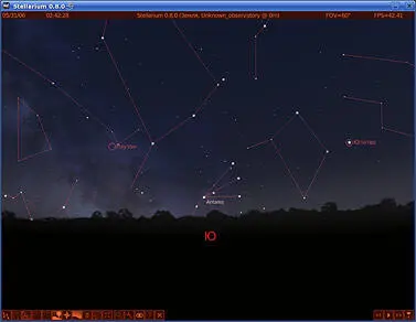 Stellarium позволяет указывать координаты точки наблюдения а также менять - фото 42
