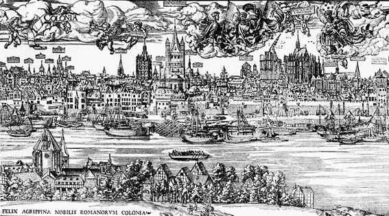 Кёльнская набережная Гравюра 1531 год Кёльнская набережная сегодня - фото 130