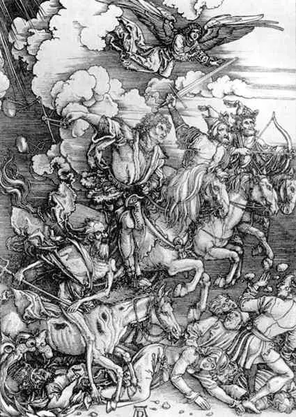 Альбрехт Дюрер Четыре всадника Гравюра из серии Апокалипсис 1498 За - фото 109