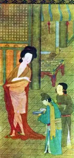 Чжоу Фан Ян Гуйфэй после купания Портрет жены сановника эпоха Цин Тань - фото 129