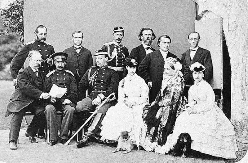 Цесаревич Александр Александрович и К П Победоносцев справа 1869 год В - фото 2