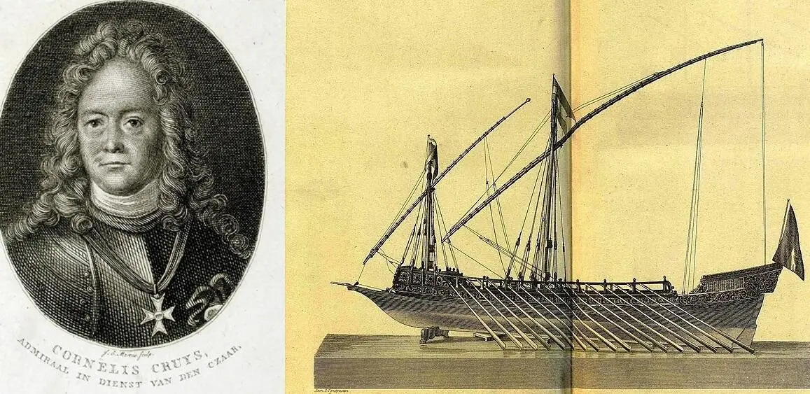 Корнелиус Крюйс и типичная русская галера скопированной с голландской - фото 11