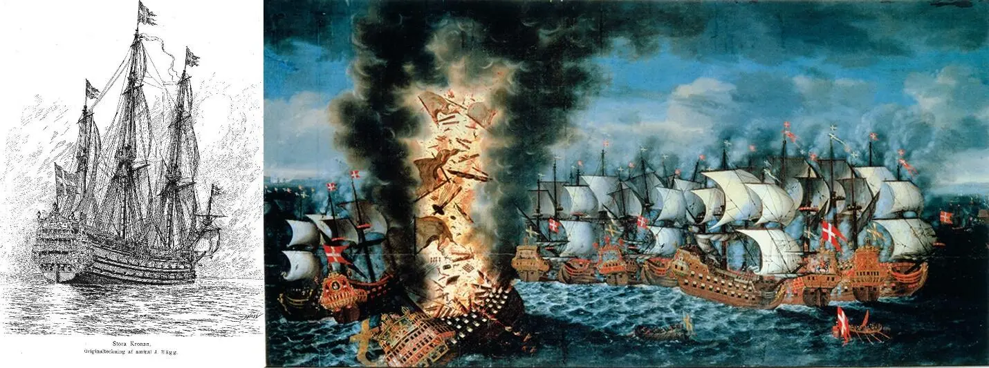 Шведский линейный корабль HMS Stora Kronan 1668 года постройки и Битва при - фото 27