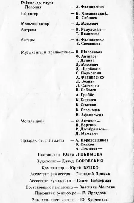 Пространство Гамлета Составляя описание спектакля я использовала разные - фото 8