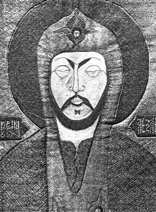 РИСУНОК С ПОСМЕРТНОГО ПОКРЫВАЛА АЛЕКСАНДРА НЕВСКОГО КНЯЗЬ АЛЕКСАНДР - фото 2