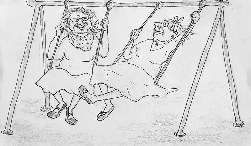 В самый разгар лета Баба Гуся и Тетя Маша устраивали в парке пикник Они - фото 4
