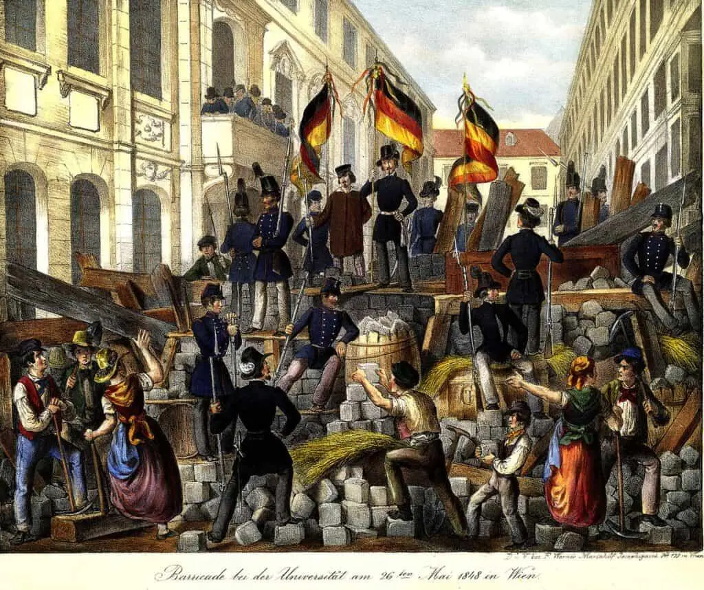 Франц Вернер Баррикады около университета в Вене 26 мая 1848 г 1848 г - фото 4