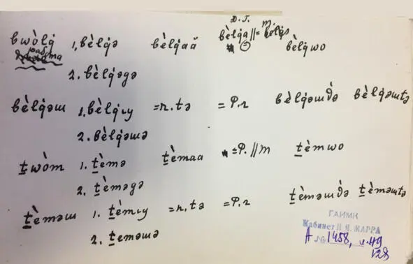 Чеченский язык и академик Марр Н Я Том 2 Архив филолога - фото 117