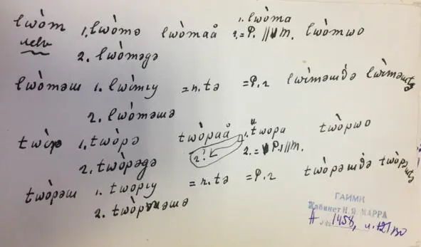 Чеченский язык и академик Марр Н Я Том 2 Архив филолога - фото 119