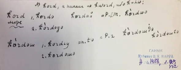 Чеченский язык и академик Марр Н Я Том 2 Архив филолога - фото 121