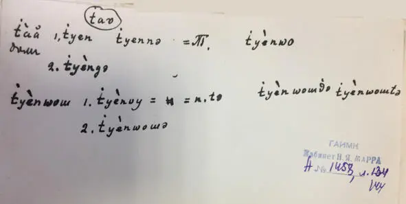 Чеченский язык и академик Марр Н Я Том 2 Архив филолога - фото 134