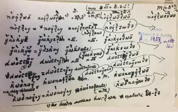 Чеченский язык и академик Марр Н Я Том 2 Архив филолога - фото 150