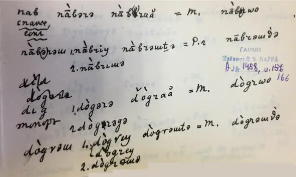 Чеченский язык и академик Марр Н Я Том 2 Архив филолога - фото 156