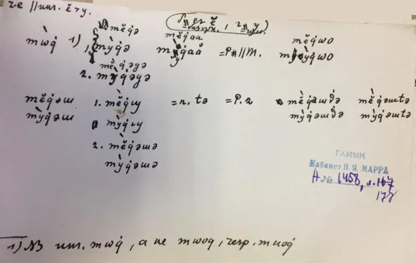 Чеченский язык и академик Марр Н Я Том 2 Архив филолога - фото 167