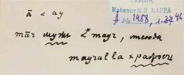 Чеченский язык и академик Марр Н Я Том 2 Архив филолога - фото 44