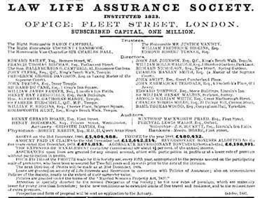 Рекламный лист компании Law Life Assurance Society В 1910 году компания - фото 45