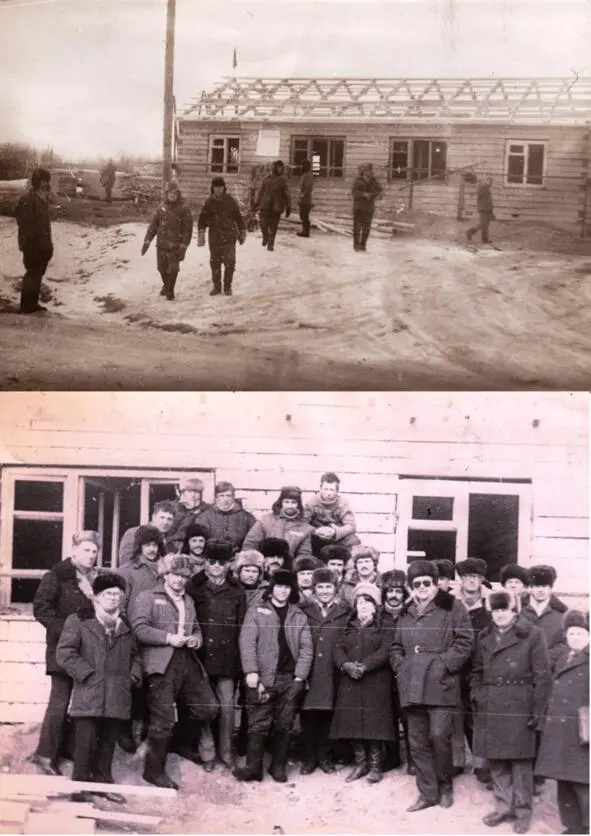 Строительство домов в Лермонтовском совхозе 1985 г На фото внизу в центре - фото 16