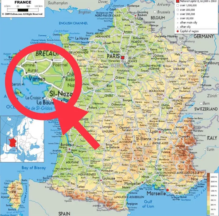 Место указано красным современная карта Франции Друзья такая теория уже - фото 8