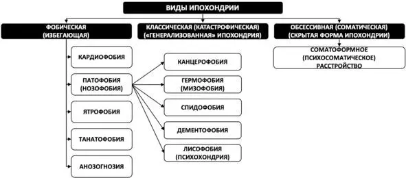 Рис 19 Виды ипохондрии сводная схема Вторичная ипохондрия Необходимо - фото 23