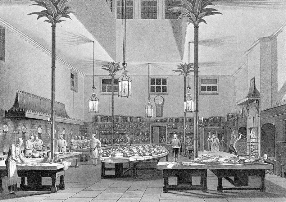 Первая открытая кухня созданная Джоном Нэшем в 1818 году в Брайтоне в - фото 3