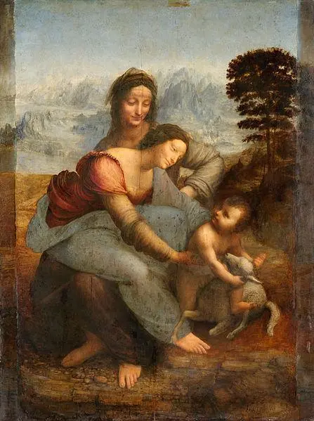 Почему в картине Святая Анна с Марией и младенцем Христом с ягненком картина - фото 5