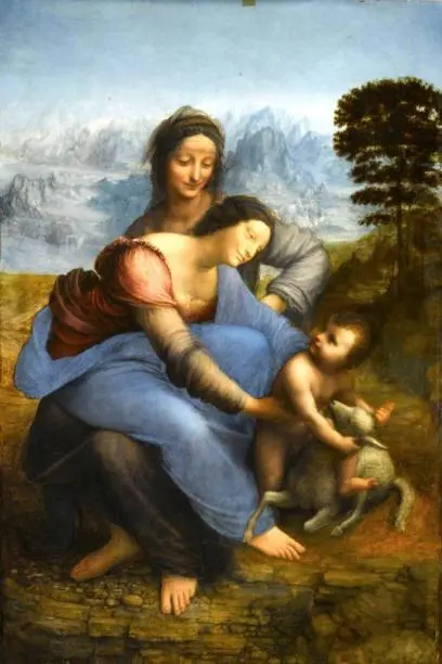 Почему в картине Святая Анна с Марией и младенцем Христом с ягненком картина - фото 6