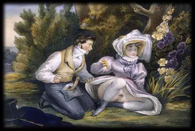 Achille Deveria Lovers in the Open Air 1830 r Хороший знаток женской - фото 9